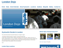 Tablet Screenshot of kyokushinkai.org.uk